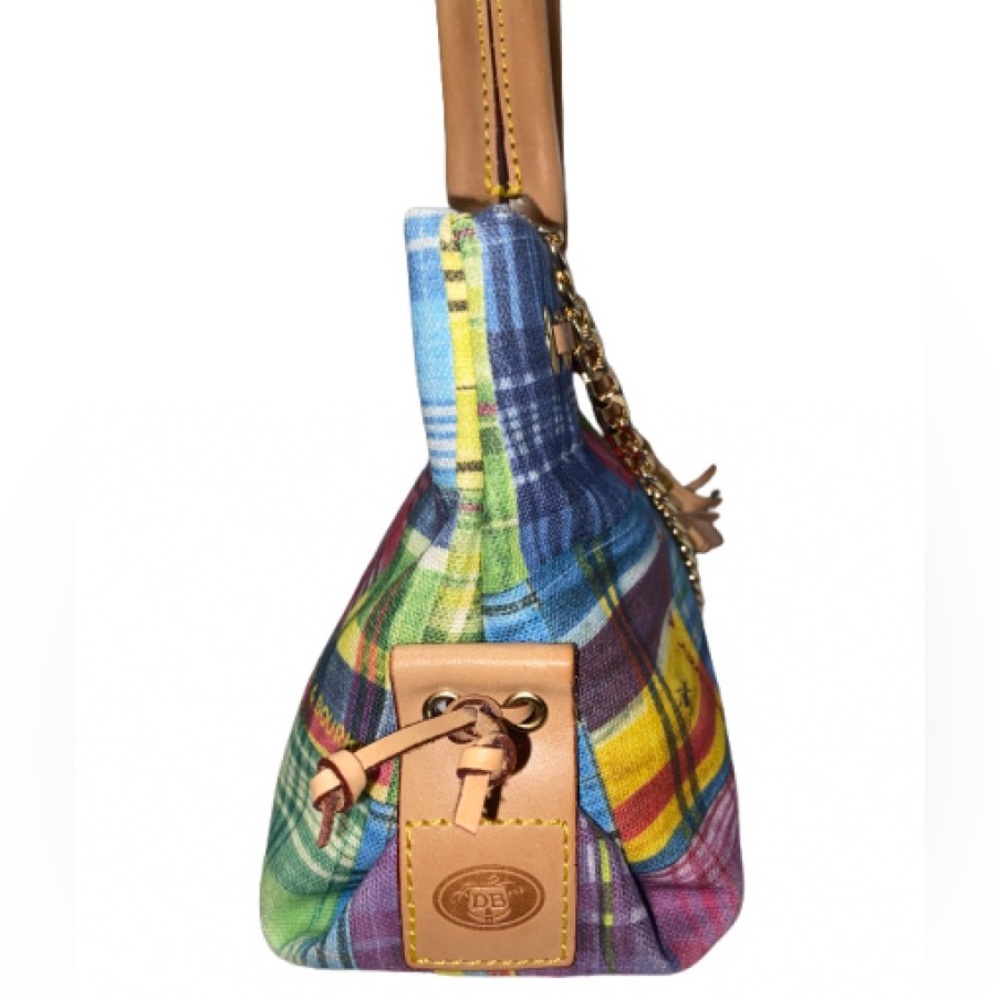 Dooney & Bourke Madras Plaid Picnic Ants Satchel - Picture 4 of 7